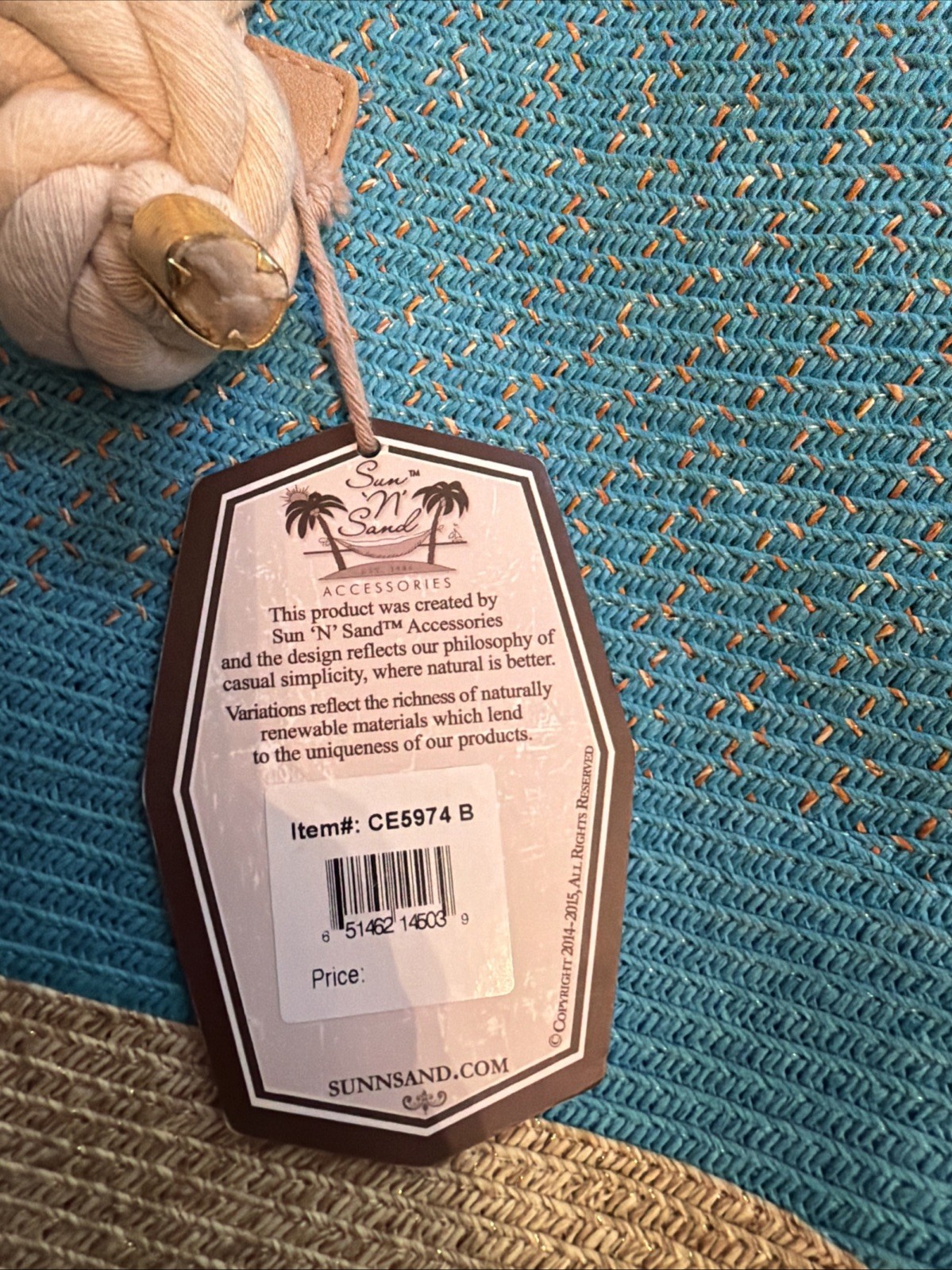 Sanding Rope Beautiful New with Tags Sun N Sand Woven Beach Bag Tote with Rope Strap ...
