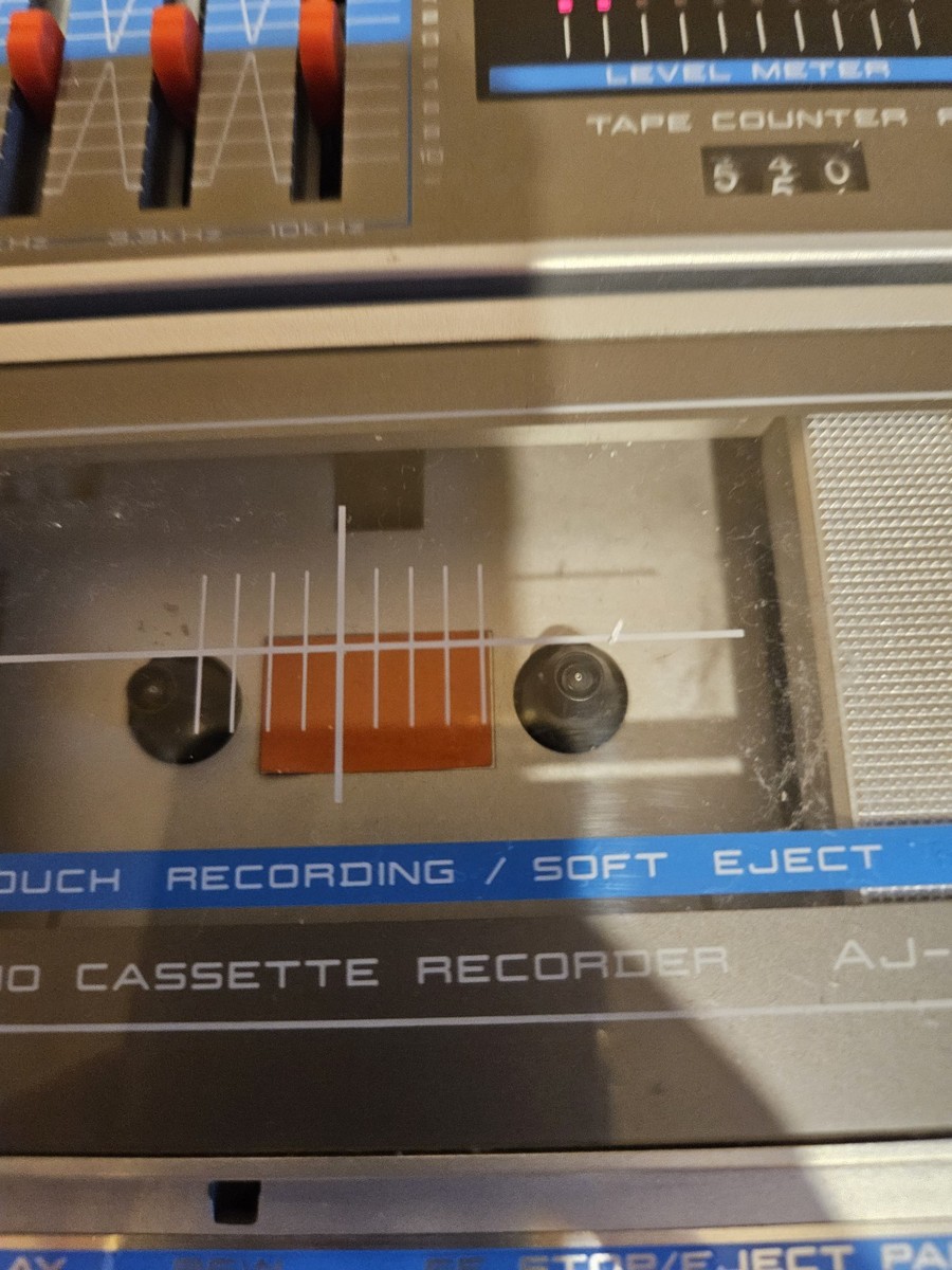 Akai AJ-557 – Boombox Radio-cassette, à Restaurer, Pour Pièces, Gris