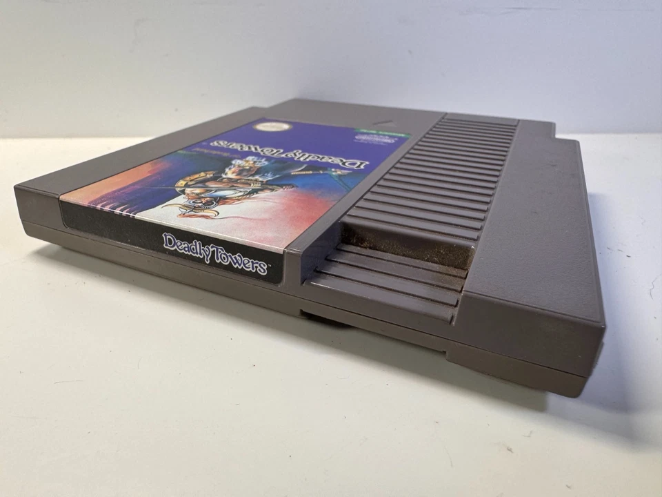 Deadly Towers (Nintendo NES, 1987) 5-SCREW VERSION Authentic. Tested. Sleeve. - Image 4 of 4