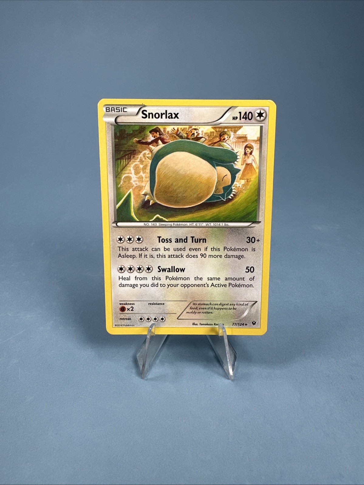 Snorlax 77/124 - XY Fates Collide Non-Holo Rare Pokemon Card 2016 - LP