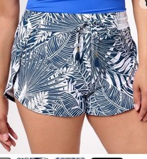 Jantzen Cover-Up Swim Over-Short Marine Leaf A596111 Sz 18