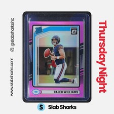 2024 PANINI DONRUSS #327 CALEB WILLIAMS OPTIC RATED ROOKIE PREVIEW PINK RC