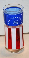 Vintage 1976 Libby Bicentennial USA Flag Tumbler Drinking Glass 12oz