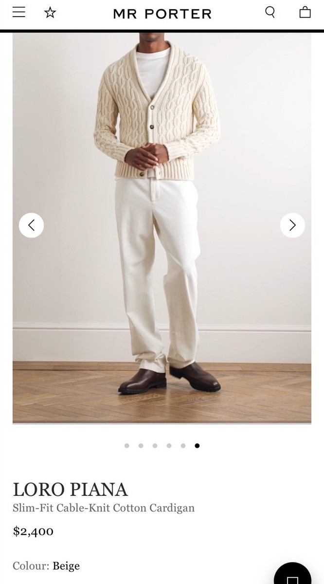 LORO PIANA FAN8411 Papiro Beige Cardigan JACKET - BNWT | eBay