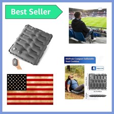 Inflatable Seat Cushion, Lightweight Compact Stadium Seat Pad Camping Air Sea...