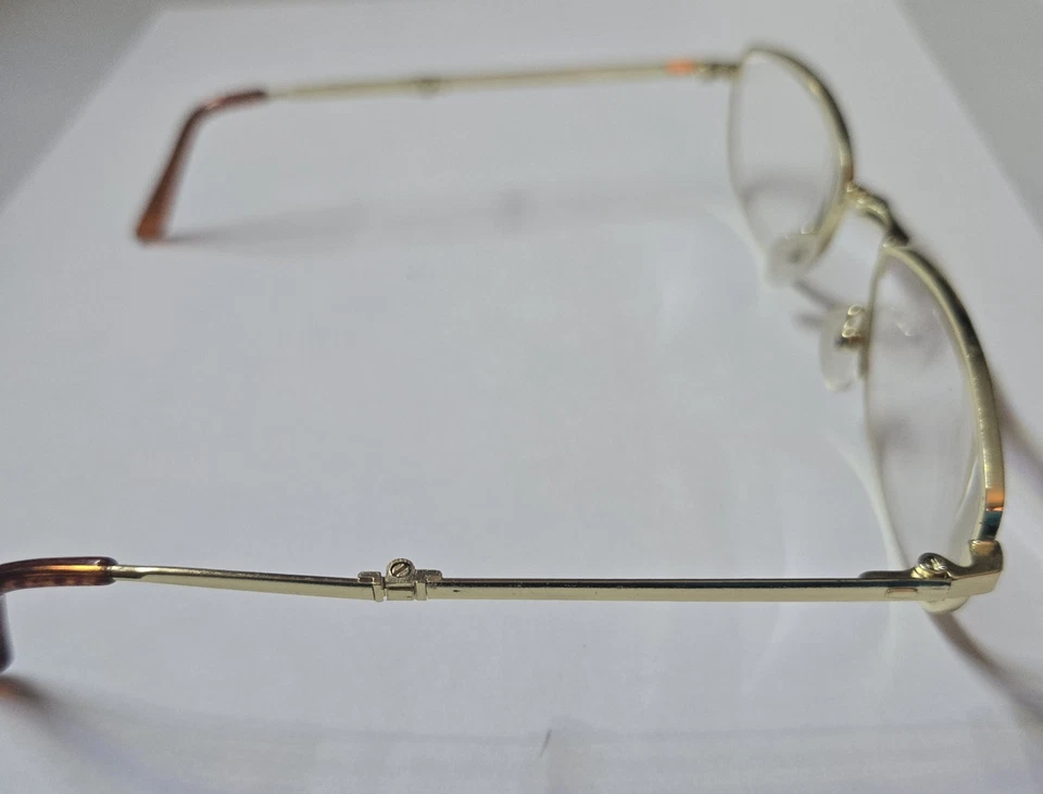 Gafas plegables vintage +125 chapadas en oro con estuche con cremallera Foto 2 de 4