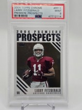 2004 Topps Chrome Premiere Prospects #PP11 Larry Fitzgerald ROOKIE RC PSA 9 Card. rookie card picture