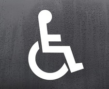 Wheelchair vinyl sticker car minibus taxi Disabled Disability Mobility access