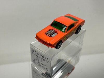 MATCHBOX SUPERFAST 08F FORD MUSTANG WILDCAT DRAGSTER -ORANGE 3inch- GOOD - 525
