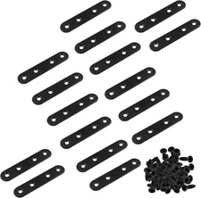 Hordion 16Pcs 3 Inch Straight Bracket Stainless Steel Brace, Flat Mending Plate 