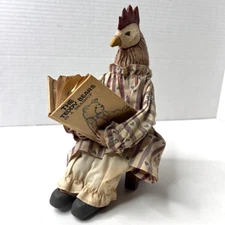 Primitive Rustic Rooster Doll Creepy Farmhouse Rooster Weird Country Reading