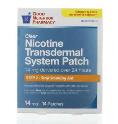 Good Neighbor Pharmacy Transdermal System Nicotine Patch Step 2 14mg 28 patches