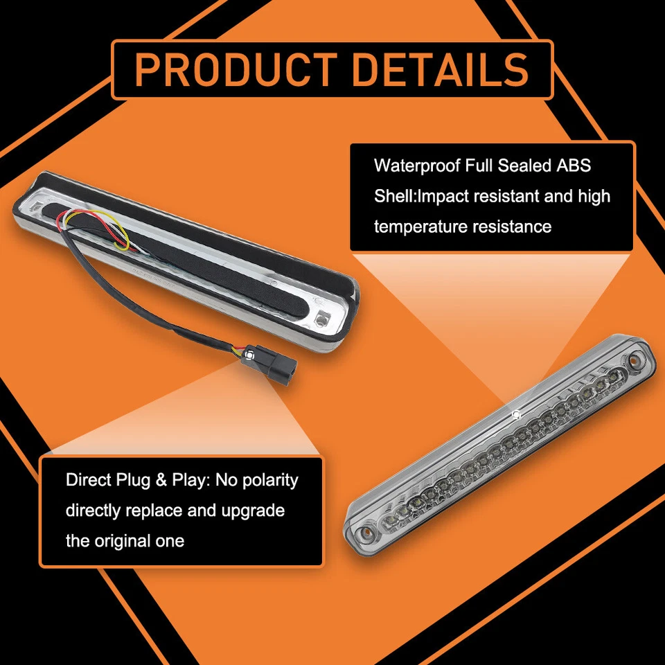 Terceras luces de freno de carga 3RD ahumadas para Chevy GMC 1988-1998 C/K 1500 2500 3500 Foto 4 de 4