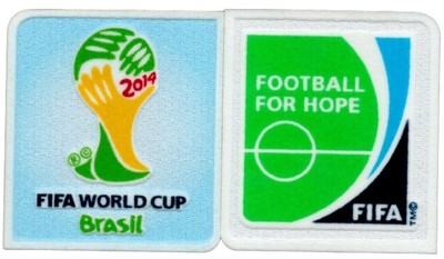 Patch 3D Termoadesivo Francia Mondiali 2014, Feltro, Bianco, Taglia Unica