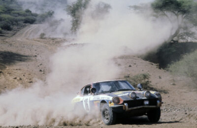 Hans Schuller and Dieter Steinmann Datsun 260Z 1975 Safari Rally Kenya Photo 16