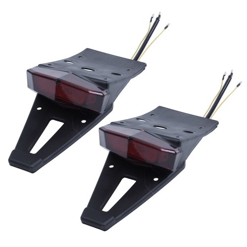 Ashata Feu Arrière Arrière Feux Arrière De Frein De Moto LED Feux De Plaque D'immatriculation De