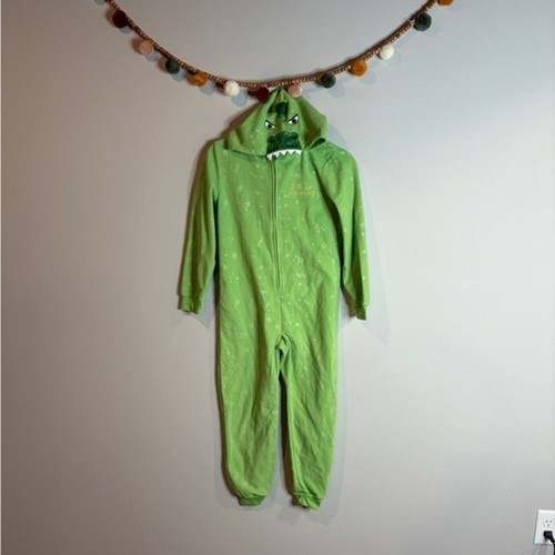 FAO Schwartz green dragon monster one piece pajama costume