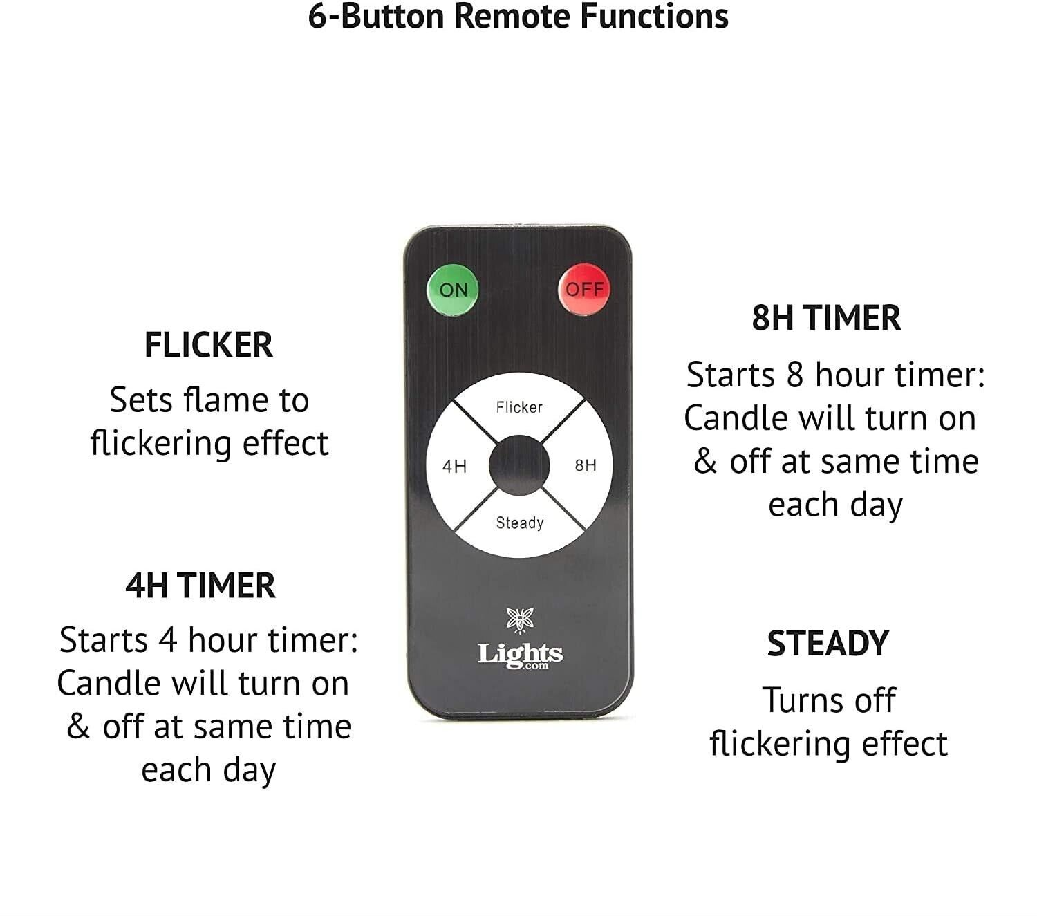 Christmas Candles Window Set of 8 Silver Holders Battery Flameless by