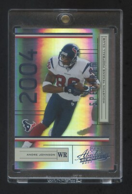 2004 PLAYOFF ABSOLUTE  ANDRE JOHNSON SPECTRUM PRIZM REFRACTOR 1/1 MASTERPIECE