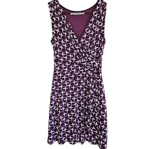 VETEMENTS 41 biancospino piccolo Tristana essenziale abito avvolgente viola collo a V senza maniche