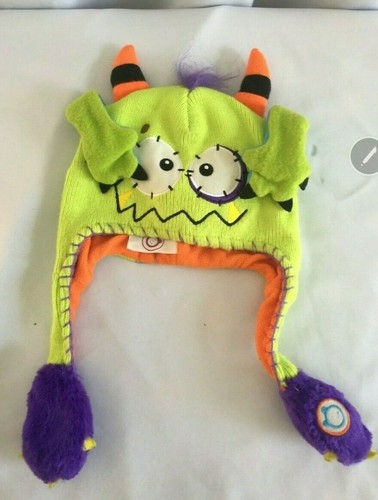 Monster Hat Lime Green Kids Unisex 