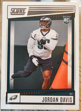 2022 Panini Score Jordan Davis RC #357 Philadelphia Eagles