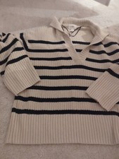 H&M Damen Pullover gestreift Größe XS Oversize 