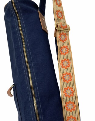 Sac de rangement en toile pour tapis de yoga multifonctionnel noir