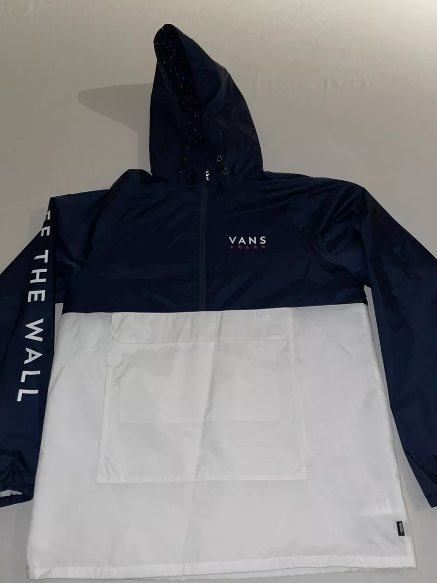 Vans Off The Wall Rain/Windbreaker Light Hooded Shell Jacket Men's Size  Large | eBay