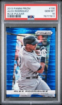 2013 Panini Prizm 130 Alex Rodriguez Blue Pulsar PSA 10 SP Yankees