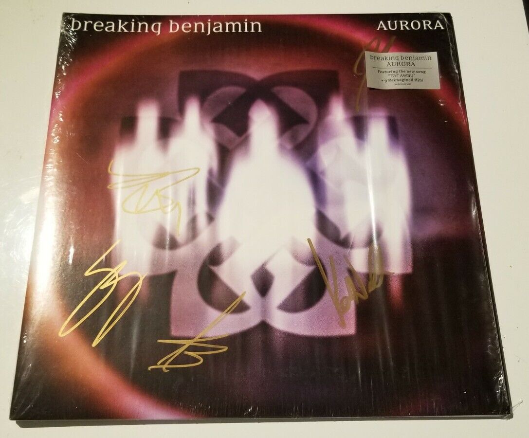 Aurora by BREAKING BENJAMIN Signed Autographed Vinyl by All!