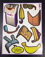 Vintage FedEx Federal Express Swag Drop Box Dress Up Magnet Toy 1997 Mascot RARE