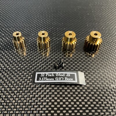 13T 15T 17T 19T 32P Mod .8 3.175mm Pinion Gear Set Fits Traxxas 1/10 Slash 4X4