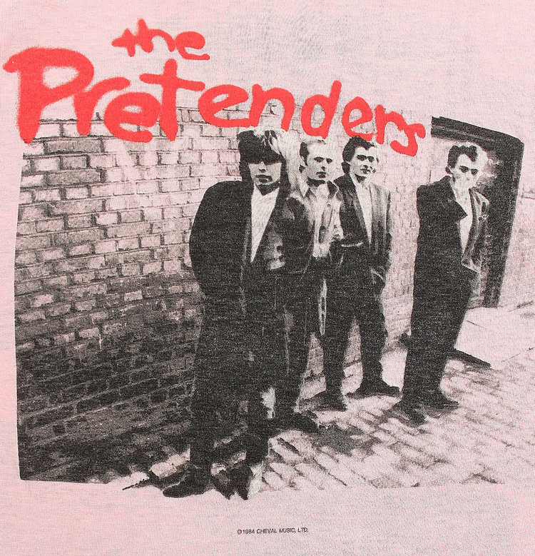 2 sided The Pretenders Tee, rock band, remake shirt, light pink TE4571