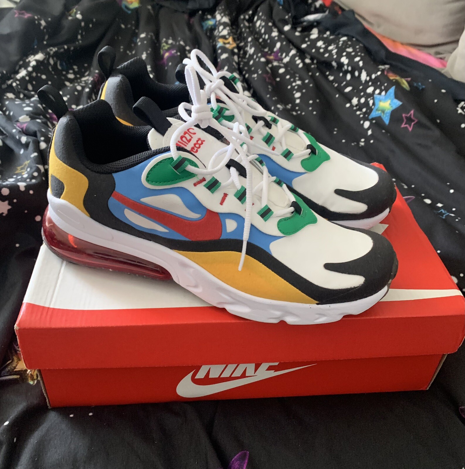 NIKE AIR MAX 270 REACT BG Multicolor Women’s Size 8,5/ Y Size 7/ 25 cm NWBox