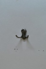 Residential Essentials 10602AP Horizontal Double Robe Coat Hook- Aged Pewter