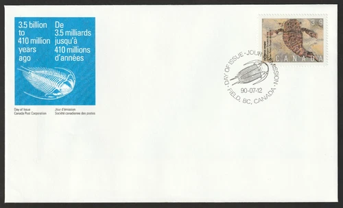 Canada #1280, Prehistoric Life, Sea Scorpion, Official First Day Cover, FDC 1990
