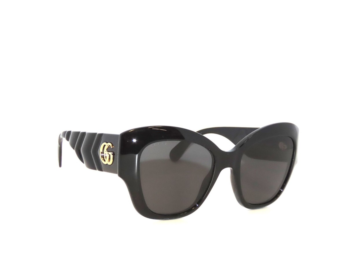 Gucci GG0808S 0808S 001 Black Grey Sunglasses 0808 | eBay