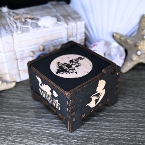 Little Mermaid Music Box Part of Your World Handmade Wooden Automatic Wind-Up v2 - Picture 9 of 9
