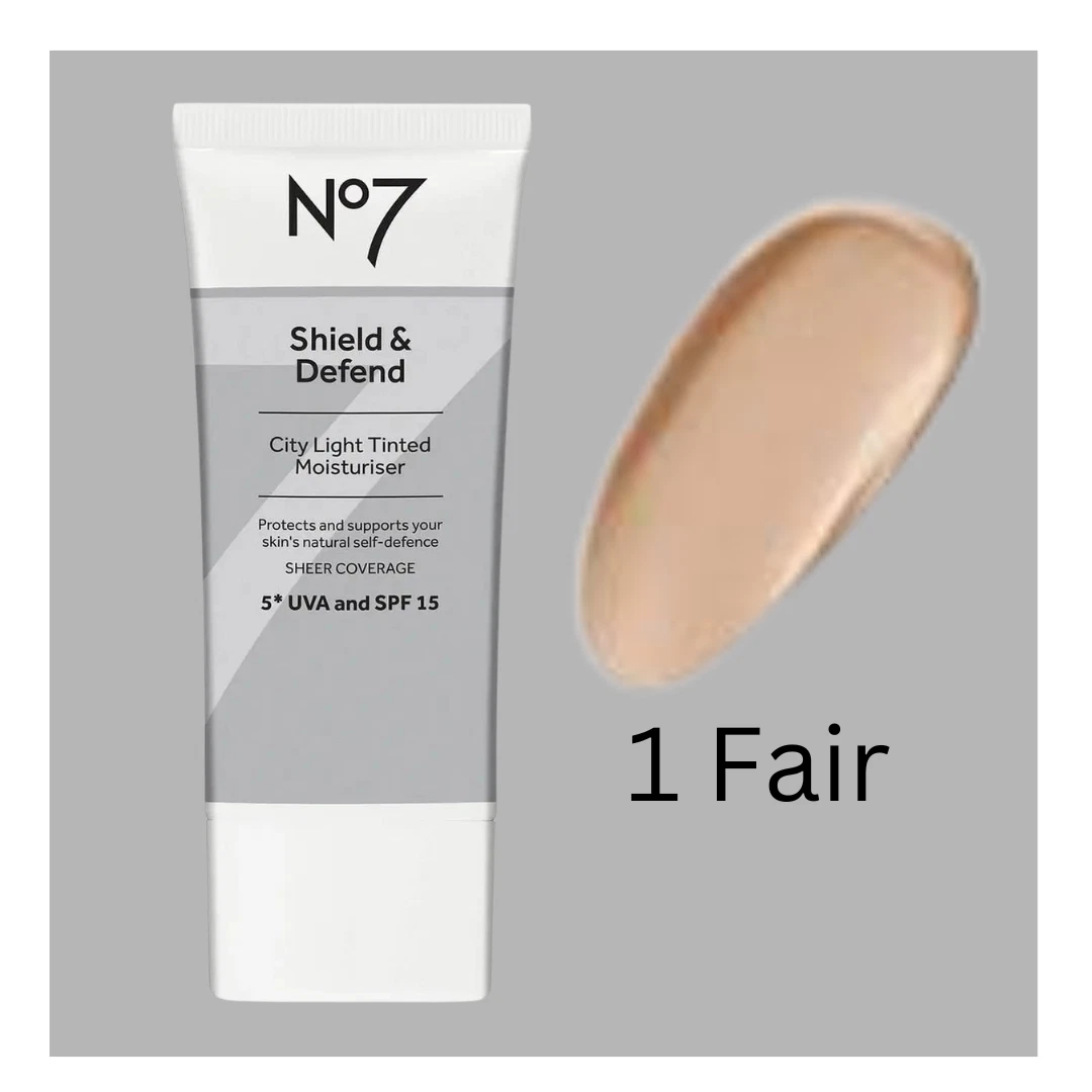 No7 Shield & Defend City Light Tinted Moisturiser with SPF 15 50ml  Brand New