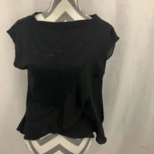 Banana Republic Asymmetrical Ruffle Wrap Tank Top Blouse 181000 Small Petite