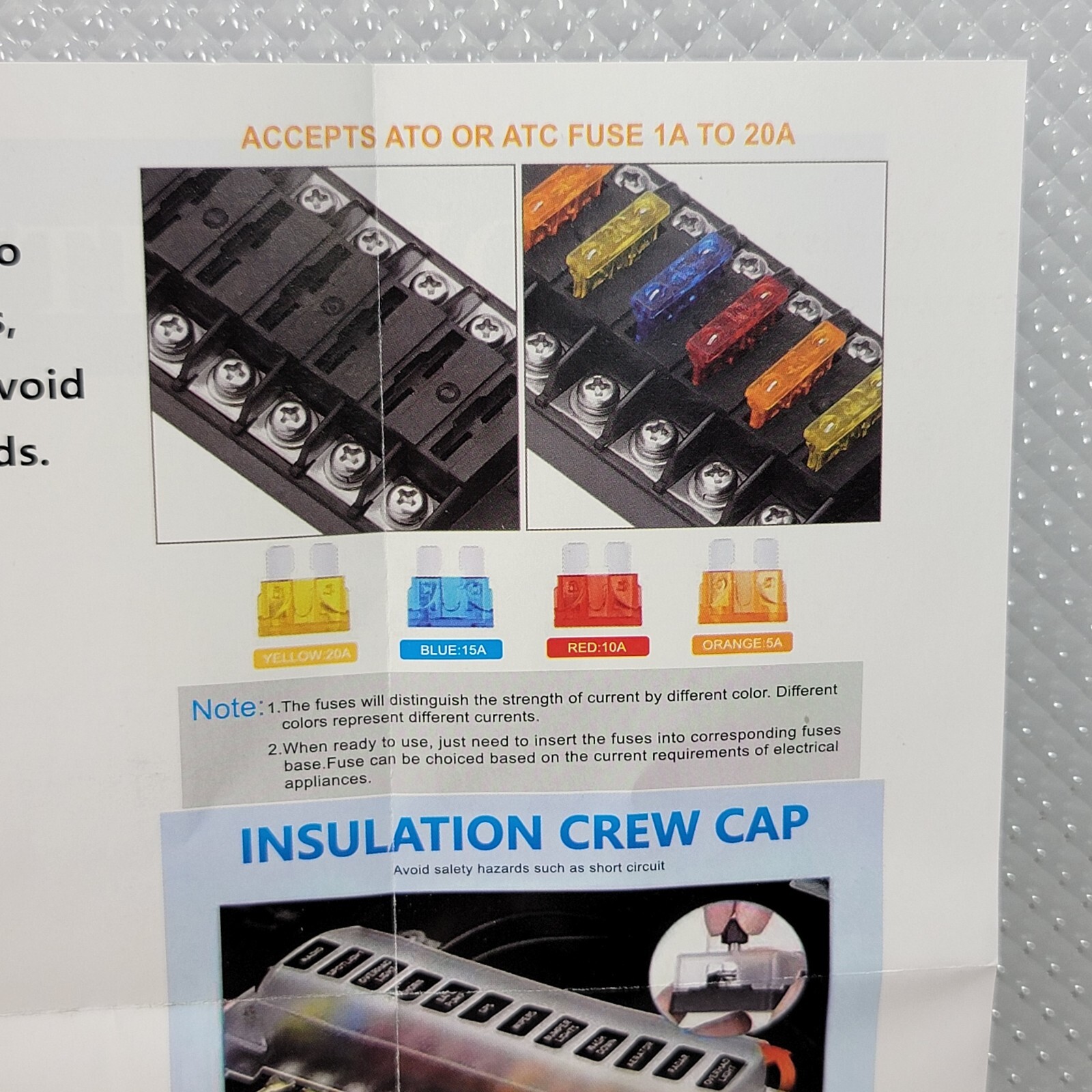 Auto 12 Way Blade Fuse Block Box Holder with Screw Nut Terminal RV Car Marine