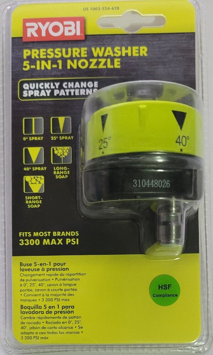 Ryobi RY31RN01 5 in 1 Pressure Washer Nozzle Model # RY31RN01