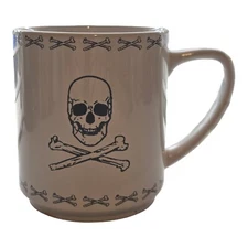 Halloween Skull and Crossbones Signature Jumbo Mug NO Cracks or Chips CLEAN