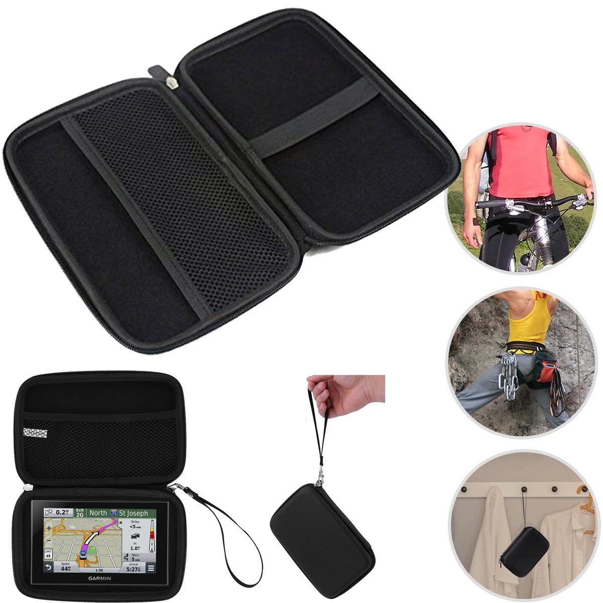 7 inch Hard Shell Storage Bag Travel Carrying Case Fit For Garmin