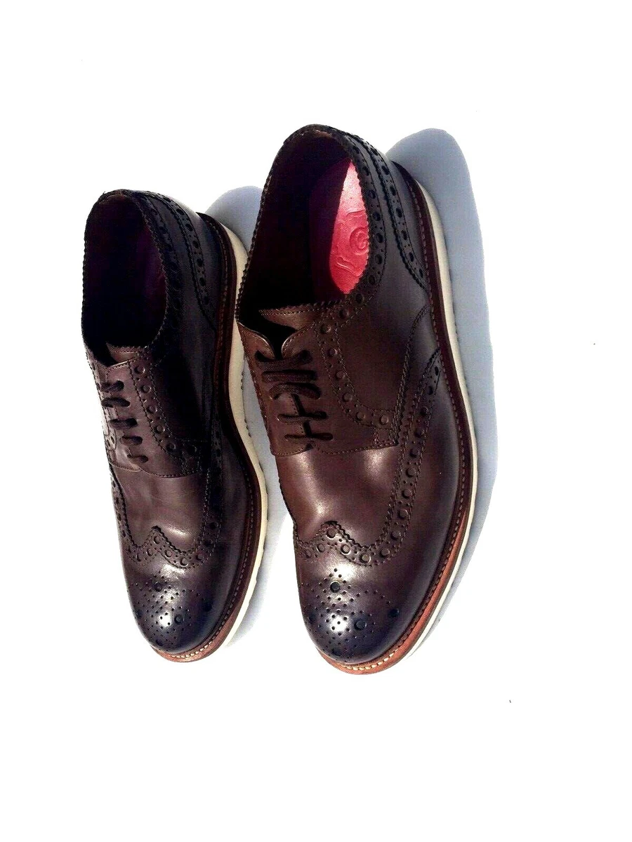 Grenson Archie Brogue Brown Oxford Lace Up Men Shoes Size 12