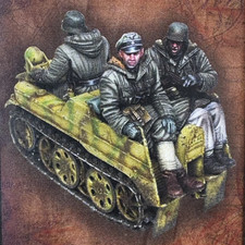 1/35 Resin Figure Model Kit German Soldiers 3 Figures Unassembled Unpainted