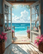 MBNTJHT DIY Scenery Paint by Numbers Kit for Adults on 16X20inch, MT20724