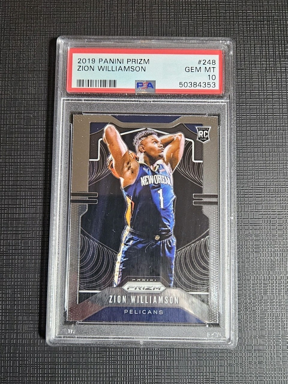 2019-20 Panini Prizm Basketball #248 Zion Williamson Base RC Rookie PSA 10