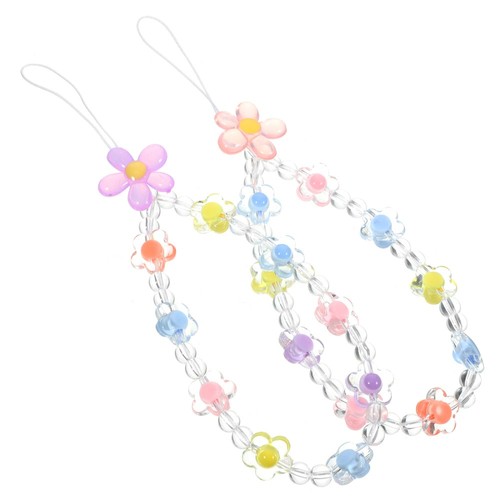 2 Pcs Beaded Phone Chain Keychain Charm Wristlet Strap Decoration - 第 9/12 張圖片